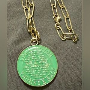 LV Trunks and Bag Charm Green & Gold
